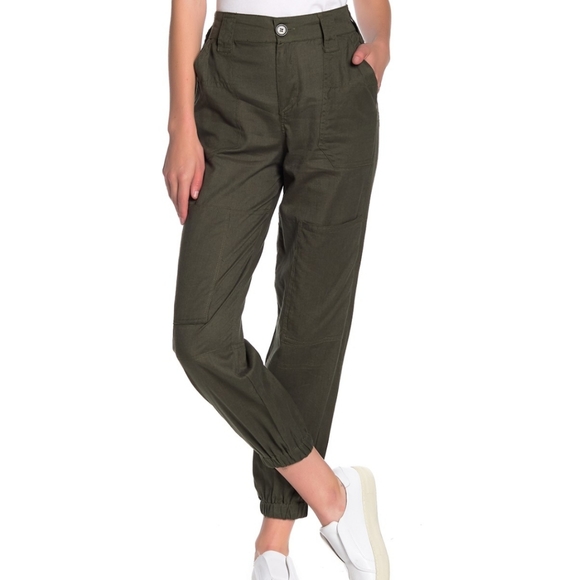 NWT: Angie High Waisted Olive Cargo Pants